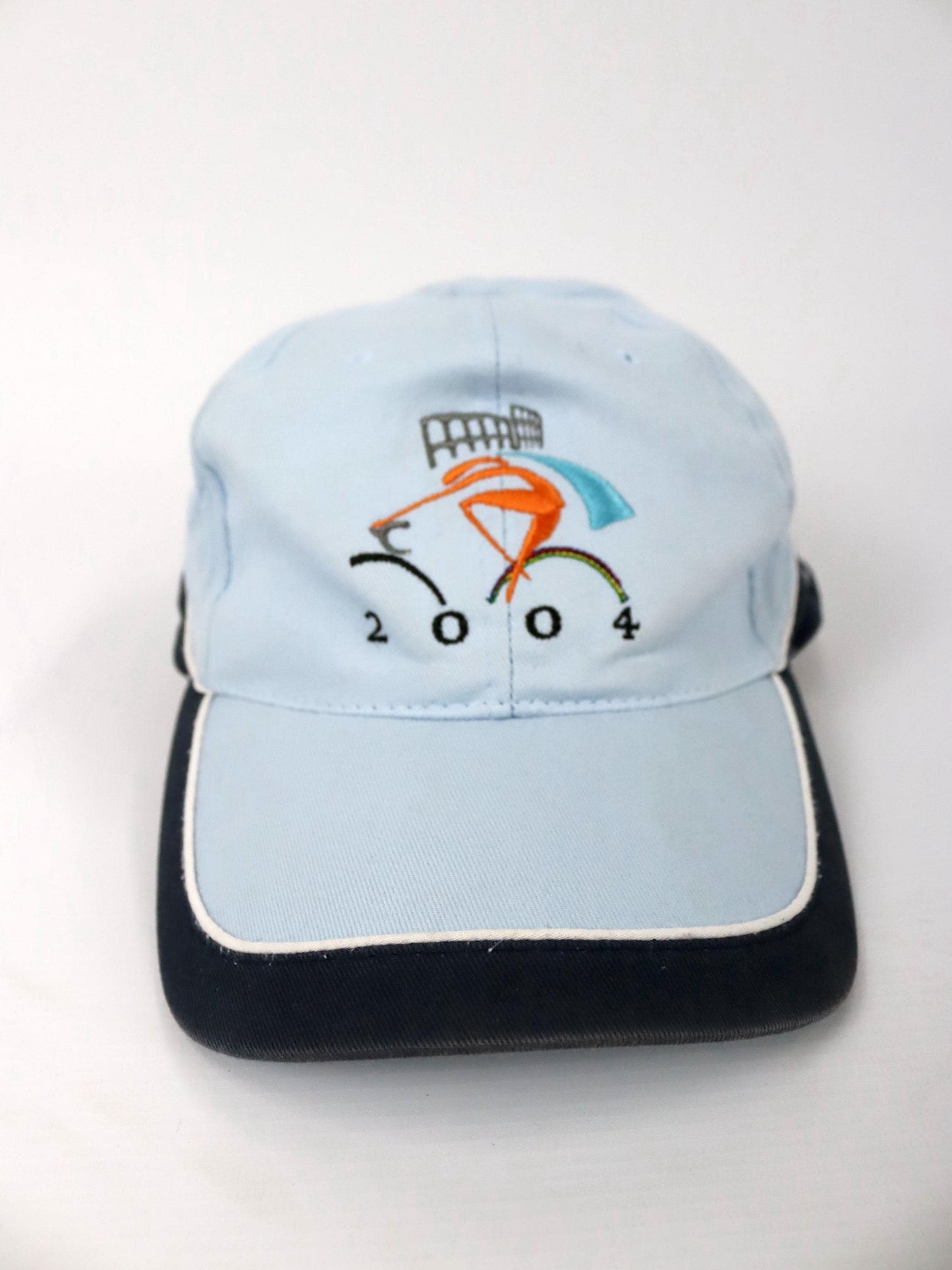 Vintage 90er 00er Y2k N.C.P. Merchandise Cap Mütze blau schwarz WM Cycling 2004 Verona Bardolino One size