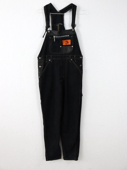 Vintage 80s 90s SURVIVAL ZONE Overalls Straight Leg Denim Black M/L