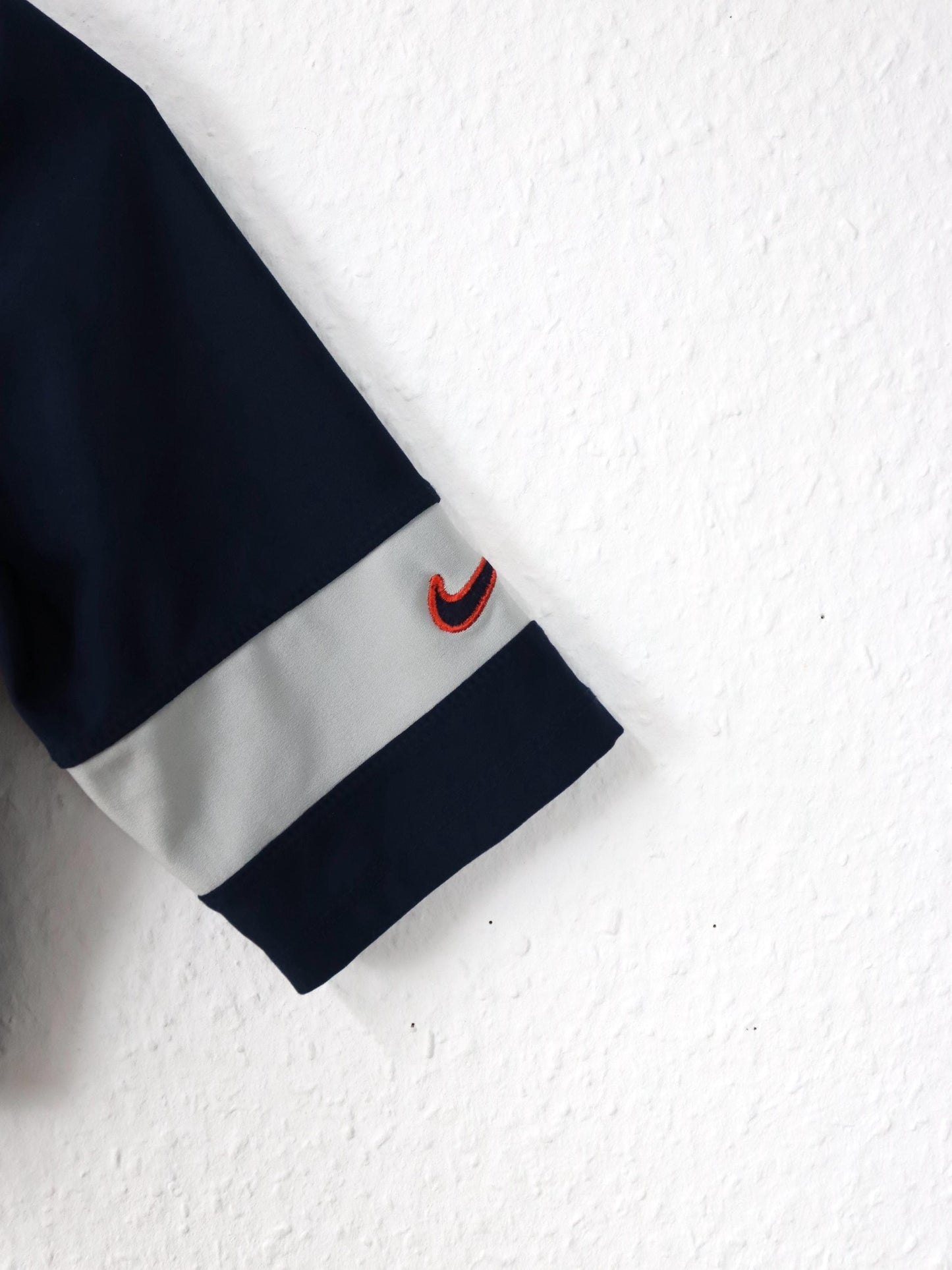 Vintage 80er 90er NIKE Crop Top kurzarm Sport Top dunkelblau M