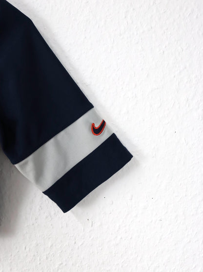 Vintage 80er 90er NIKE Crop Top kurzarm Sport Top dunkelblau M