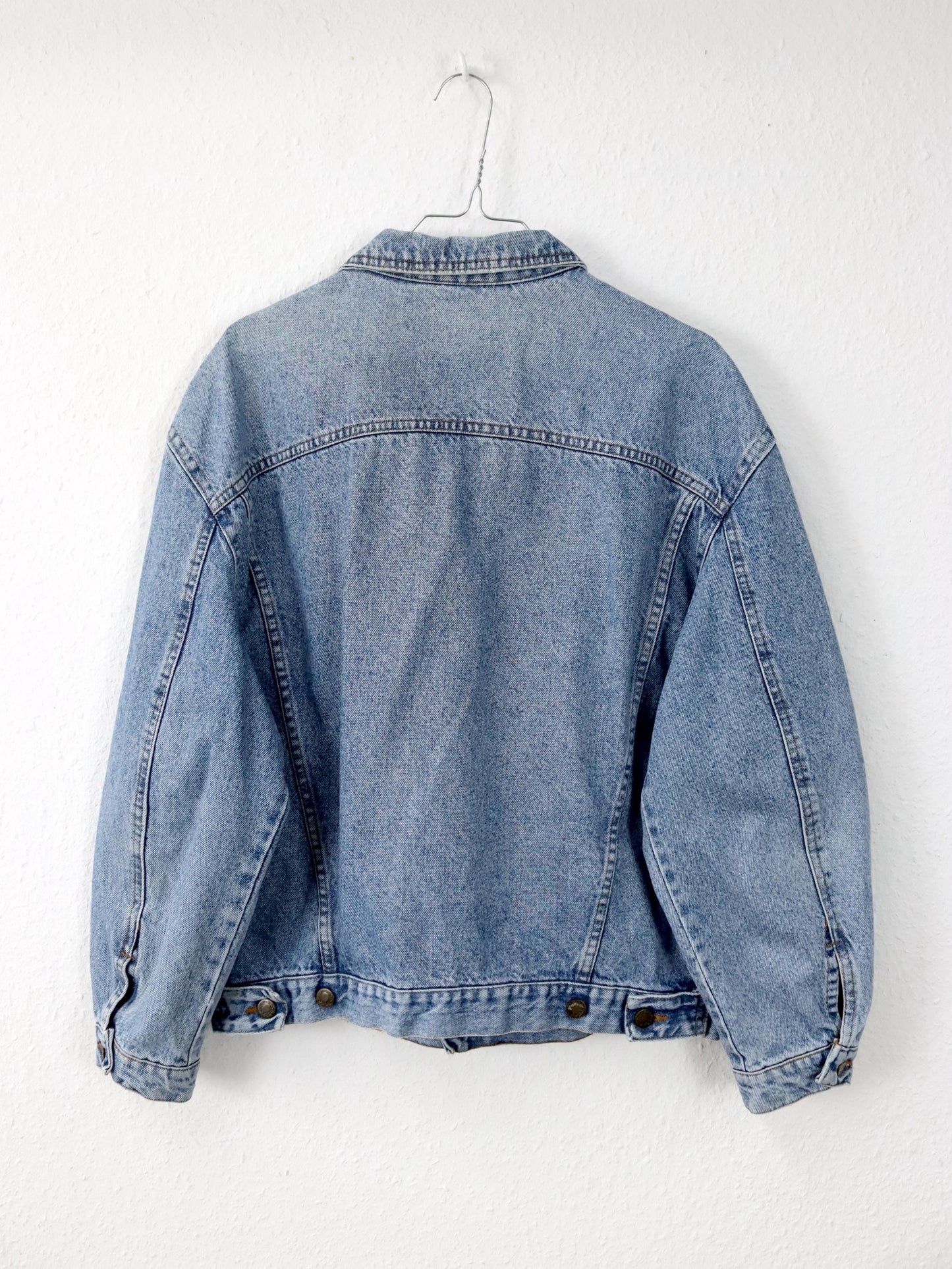 Vintage 80er 90er SAMA Jeansjacke Jacke Denim hellblau S