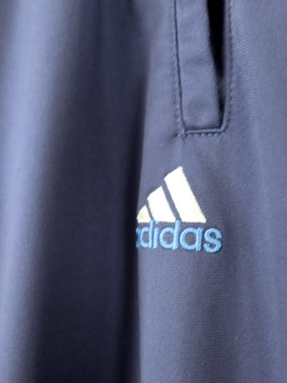 Vintage 90s 00s Y2k ADIDAS Tracksuit Bottoms Jogging Bottoms dark blue beige D6 M