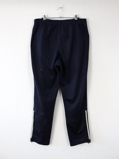 Vintage 90s 00s Y2k ADIDAS Tracksuit Bottoms Jogging Bottoms dark blue beige D6 M