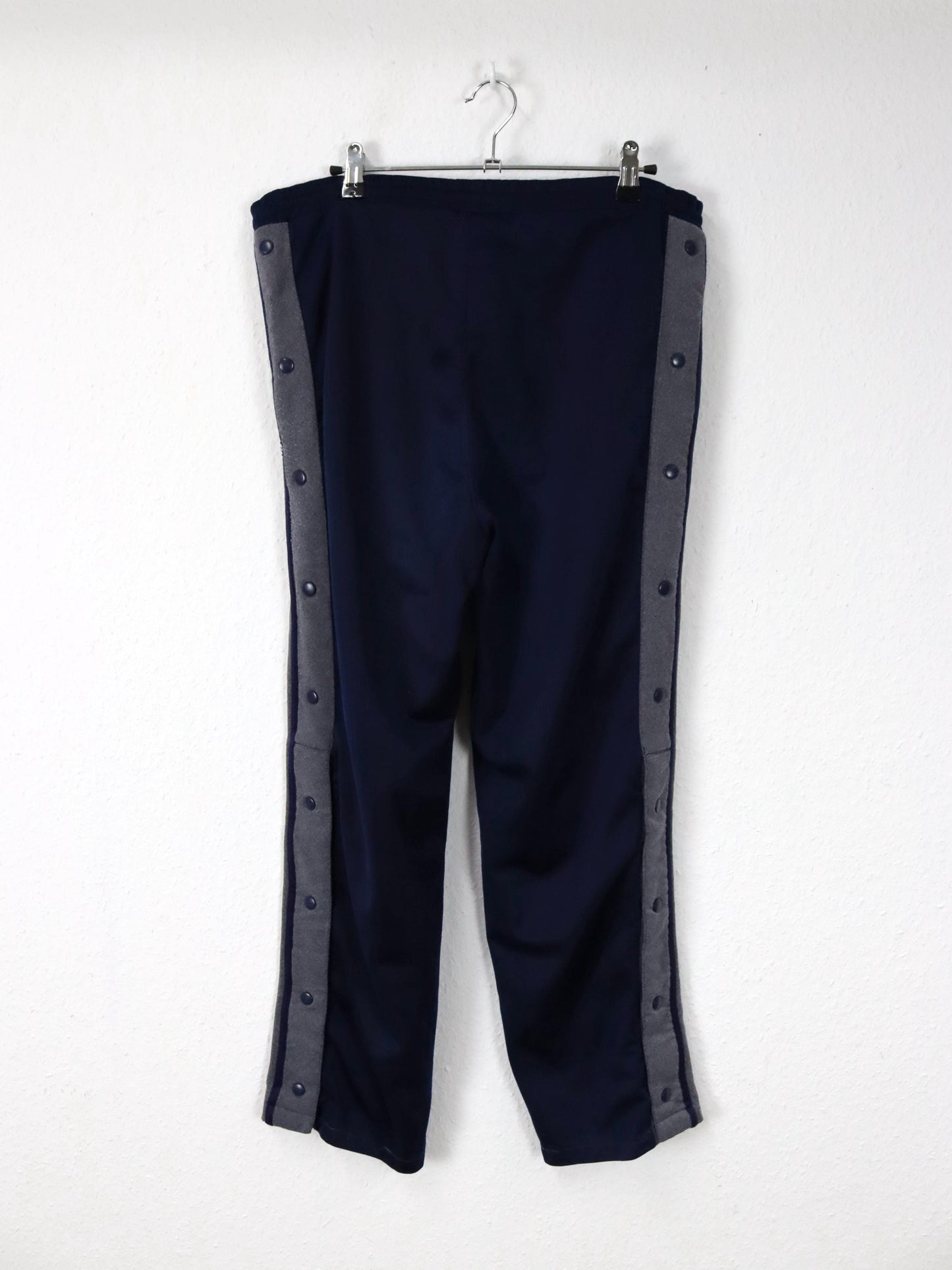 Vintage 80s 90s LOTTO Tracksuit Bottoms Dark Blue Yellow Grey 48 S/M