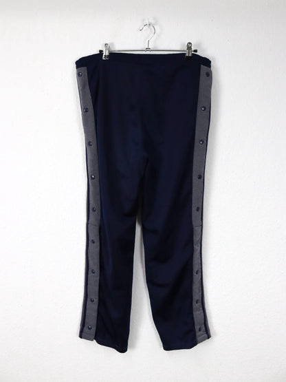 Vintage 80s 90s LOTTO Tracksuit Bottoms Dark Blue Yellow Grey 48 S/M