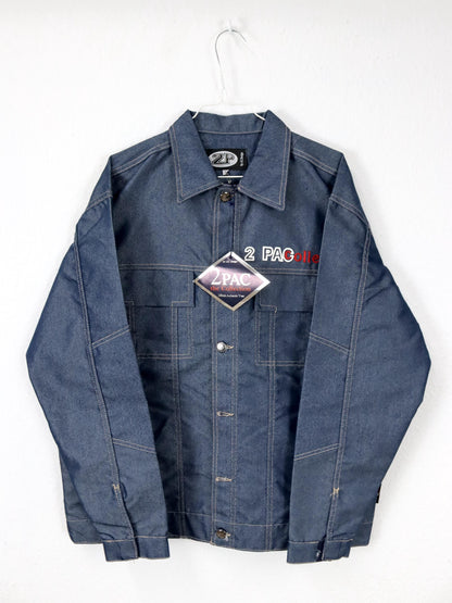 Vintage 90er 00er Y2k 2PAC the Collection by J.C. Design Jeansjacke indigo metal deadstock S