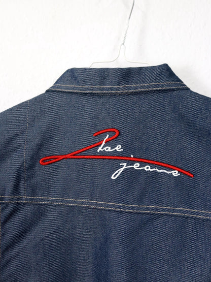 Vintage 90er 00er Y2k 2PAC the Collection by J.C. Design Jeansjacke indigo metal deadstock S