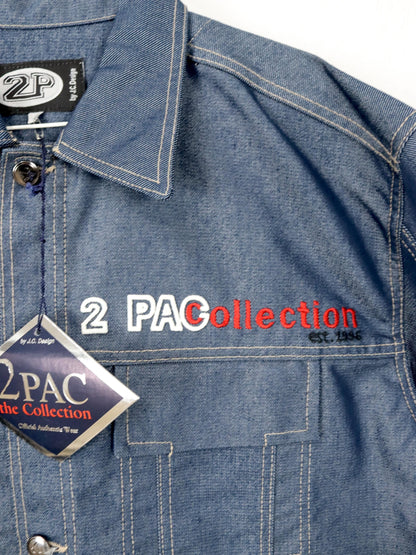 Vintage 90er 00er Y2k 2PAC the Collection by J.C. Design Jeansjacke indigo metal deadstock S