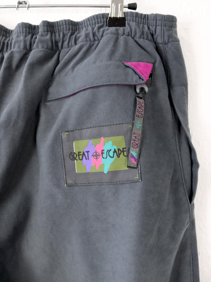 Vintage 80er 90er GREAT ESCAPES Trainingshose Jogginghose grau L