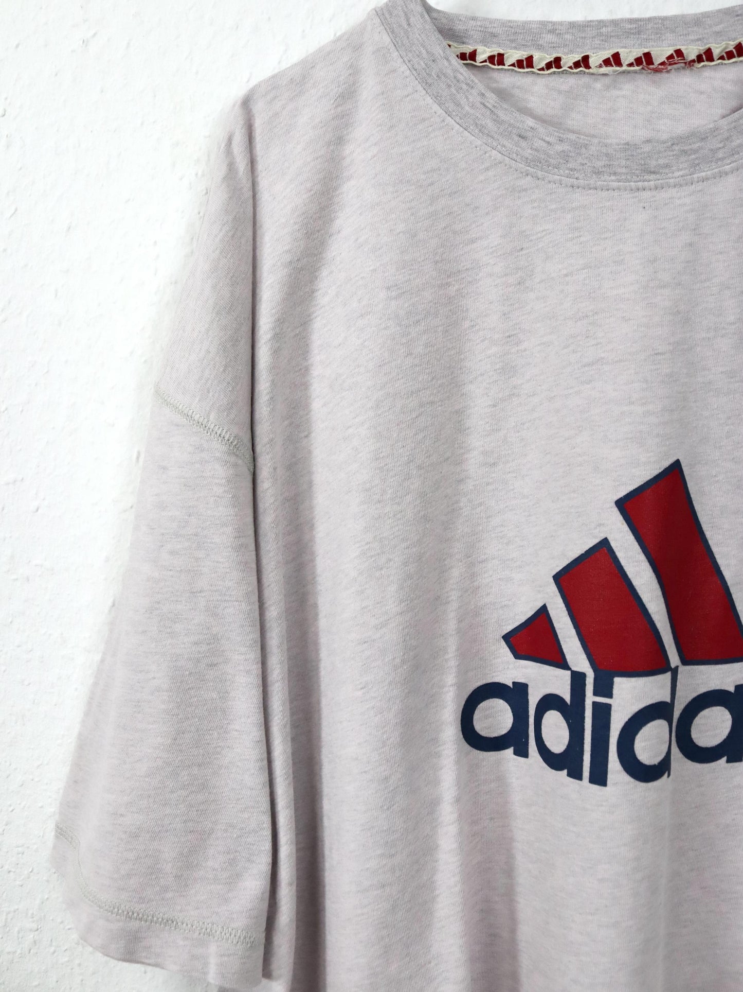 Vintage 80er 90er ADIDAS T-Shirt kurzarm graumeliert XL