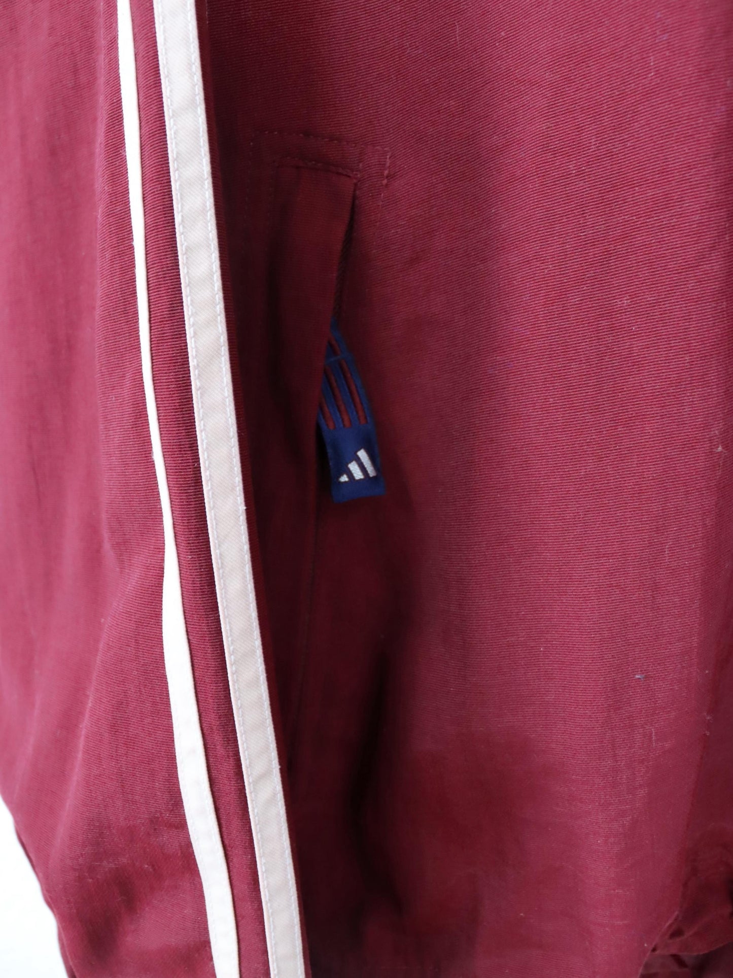 Vintage 80er 90er ADIDAS Jacke Windbreaker Überziehjacke dunkelrot D6 M