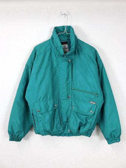 Vintage 80er 90er COLMAR Winterjacke Jacke gefüttert türkis Stehkragen 36