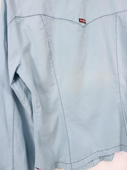 Vintage 90er 00er Y2k KILLAH Bluse langarm hellblau L