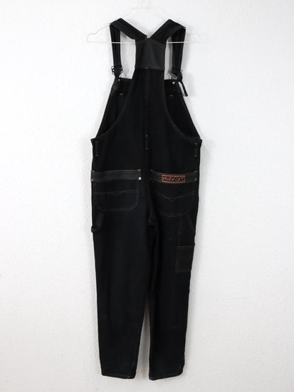 Vintage 80s 90s SURVIVAL ZONE Overalls Straight Leg Denim Black M/L