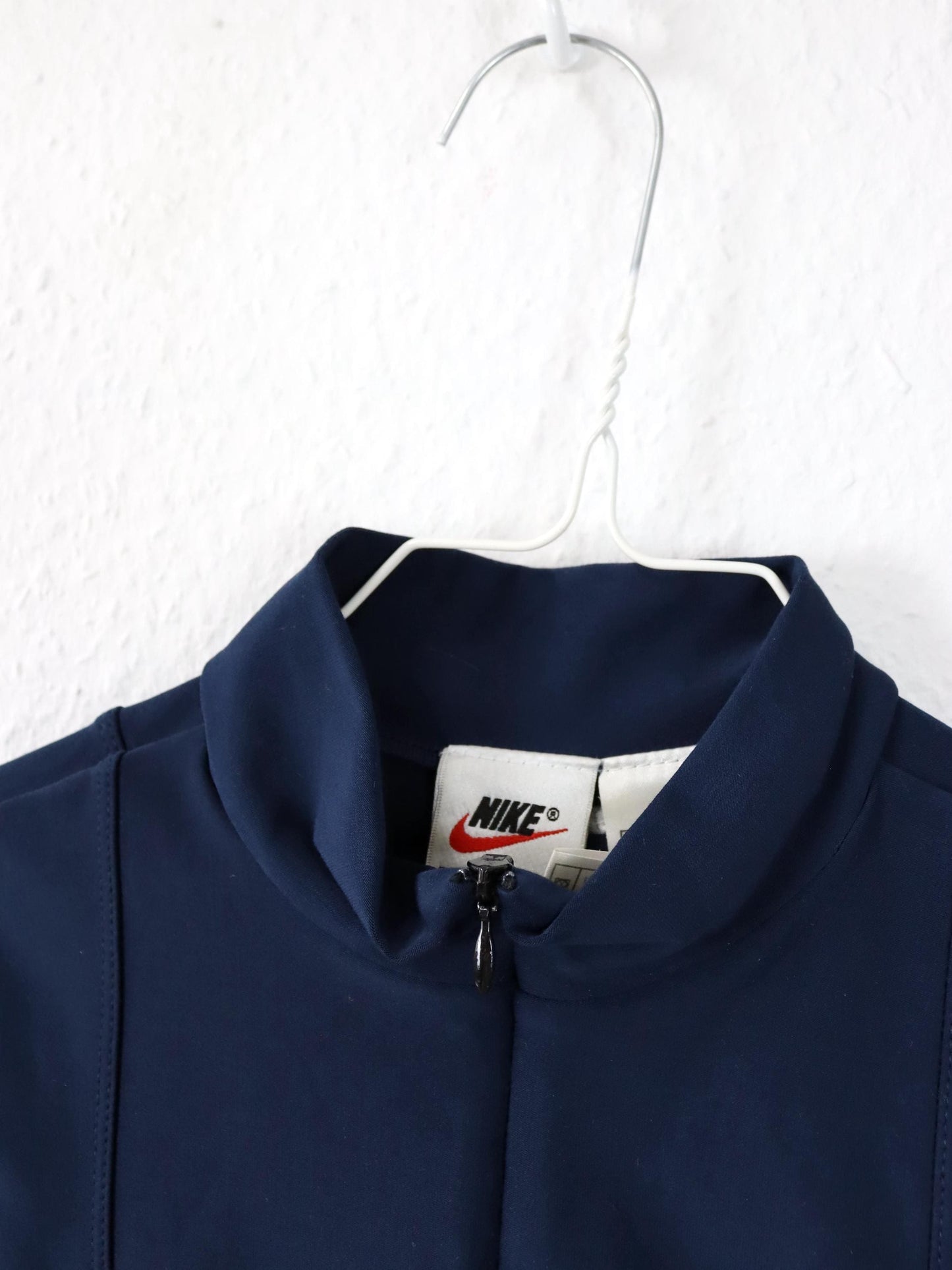 Vintage 80er 90er NIKE Crop Top kurzarm Sport Top dunkelblau M