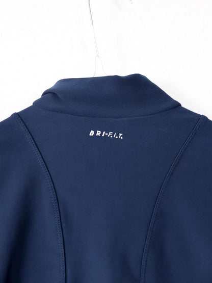 Vintage 80er 90er NIKE Crop Top kurzarm Sport Top dunkelblau M