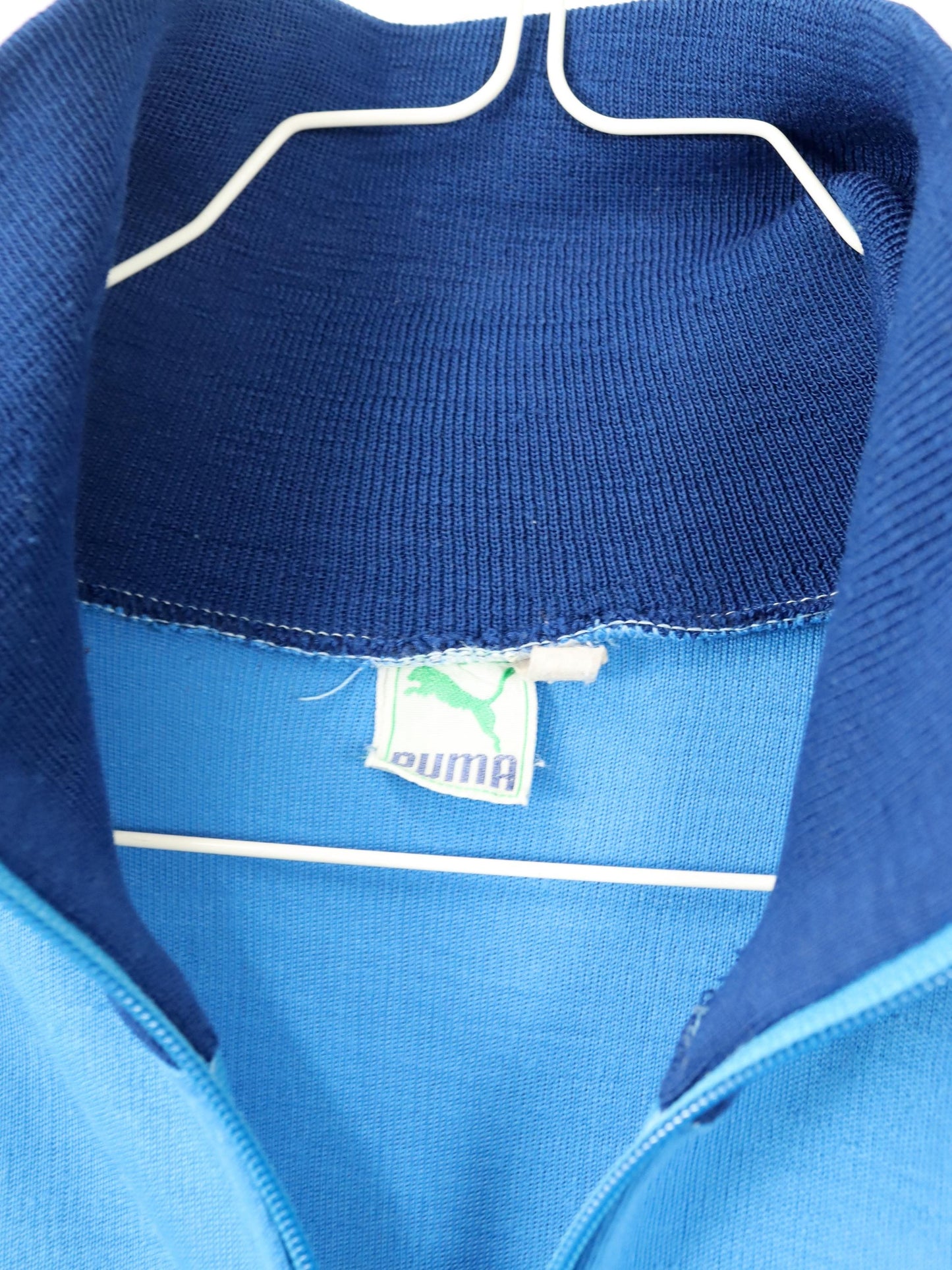 Vintage 80er 90er PUMA Trainingsjacke Jacke Stehkragen blau 54 XL