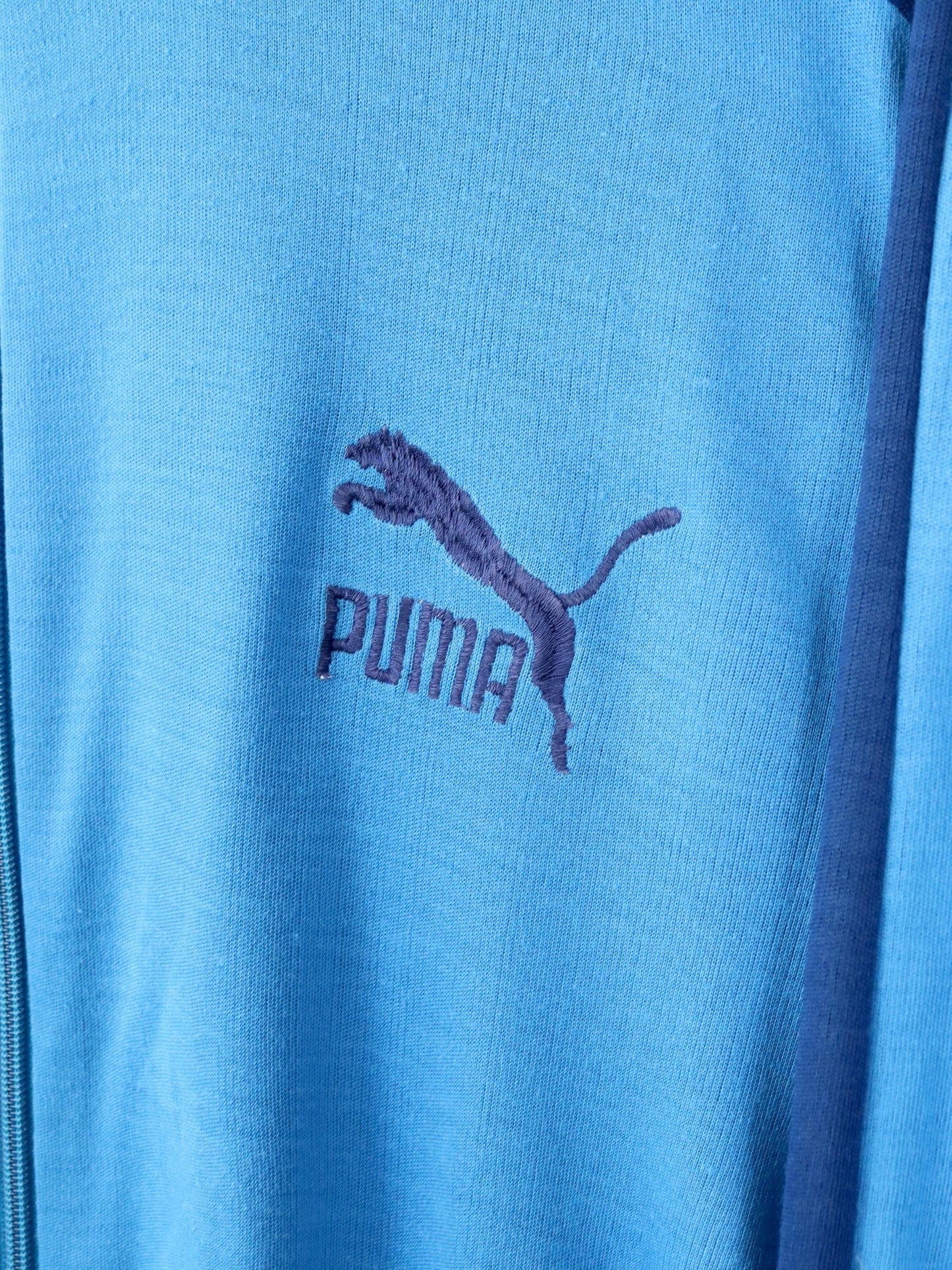 Vintage 80er 90er PUMA Trainingsjacke Jacke Stehkragen blau 54 XL