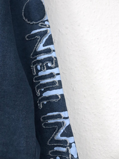 Vintage 80er 90er ONEILL Hoodie Pullover blau used look XL