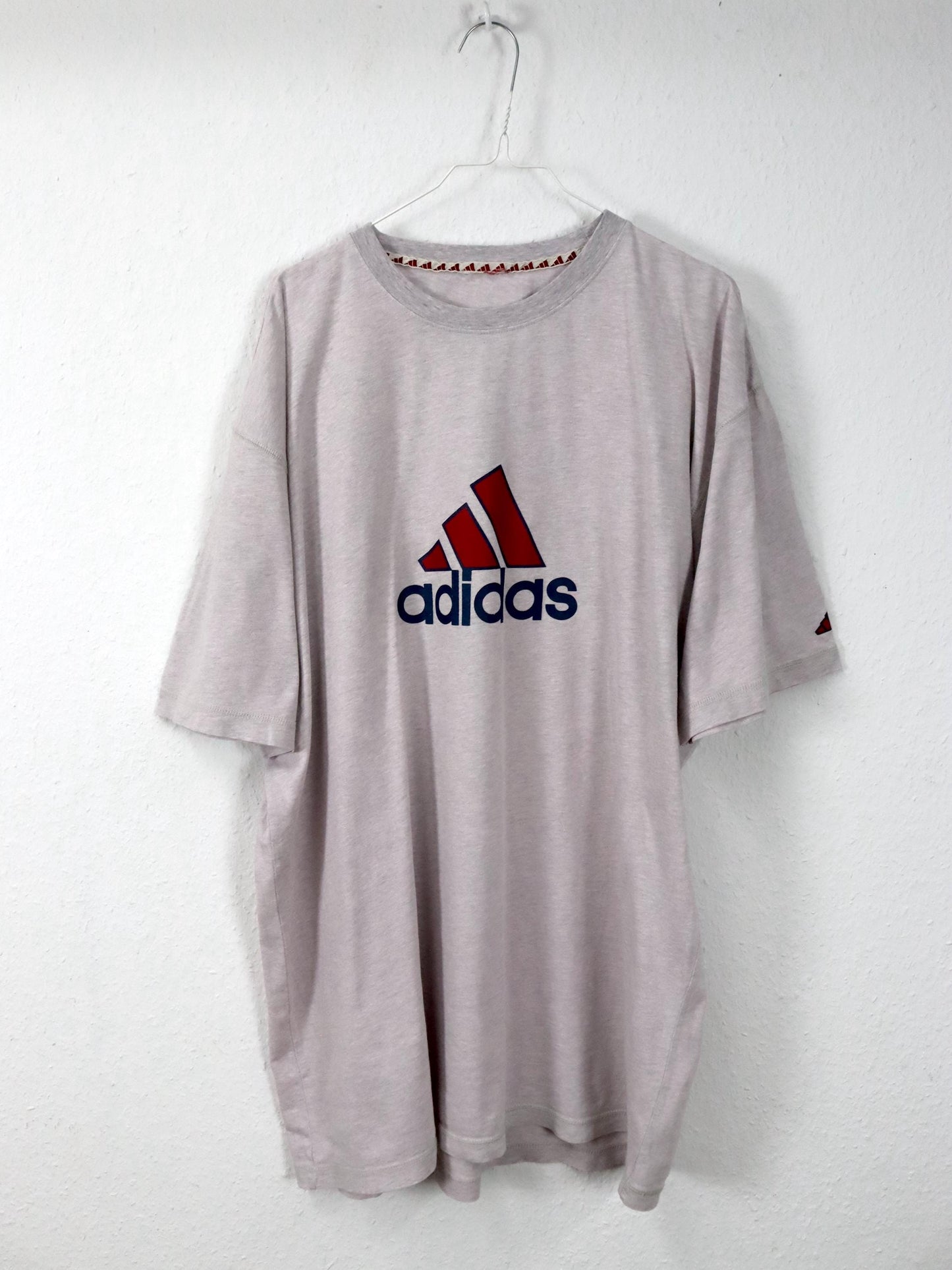 Vintage 80er 90er ADIDAS T-Shirt kurzarm graumeliert XL