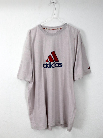 Vintage 80er 90er ADIDAS T-Shirt kurzarm graumeliert XL