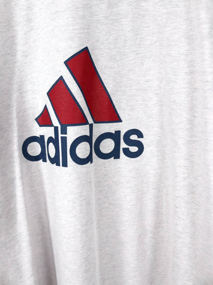 Vintage 80er 90er ADIDAS T-Shirt kurzarm graumeliert XL