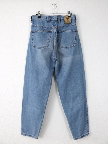 Vintage 80er 90er DIESEL Saddler Jeans Hose gerades Bein hellblau Denim W29