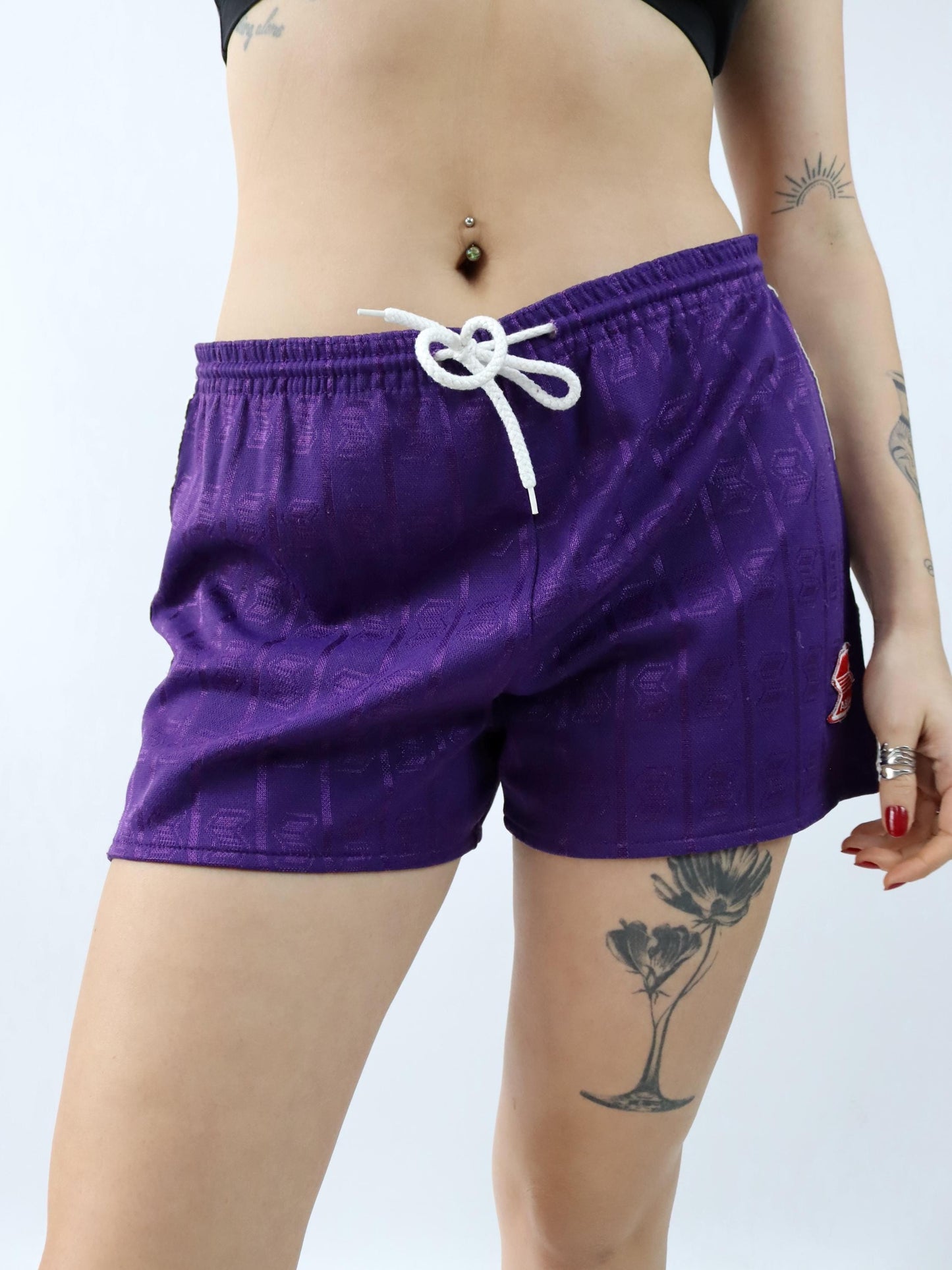 Vintage 80er 90er ABM Shorts kurze Hose lila metallic XL