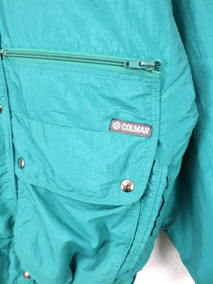 Vintage 80er 90er COLMAR Winterjacke Jacke gefüttert türkis Stehkragen 36