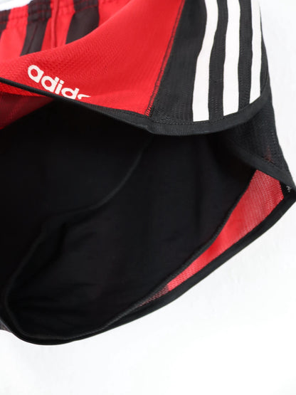 Vintage 80er 90er ADIDAS Laufshorts Shorts kurze Hose schwarz rot gestreift 42