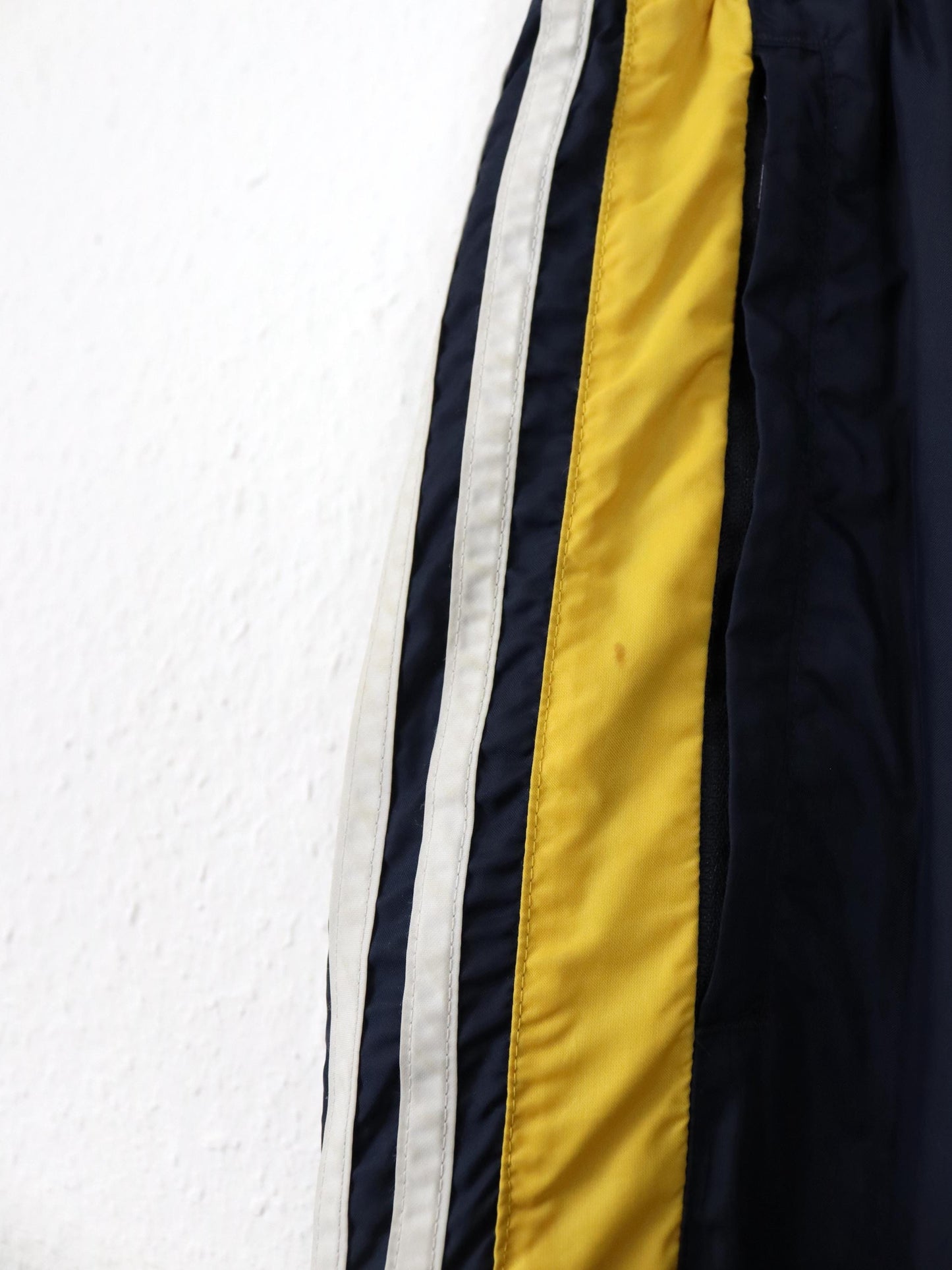 Vintage 90er 00er Y2k 2003 ADIDAS Trainingshose Jogginghose dunkelblau gelb D5 L