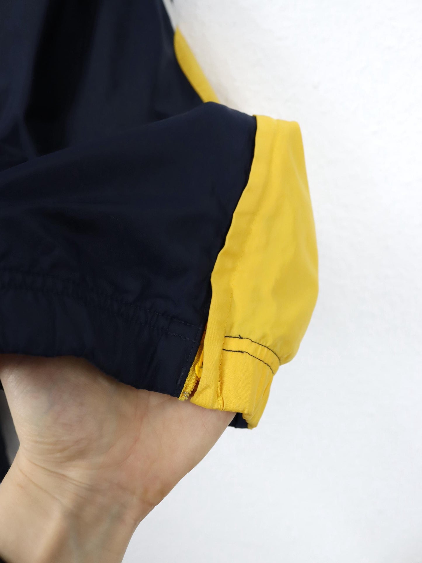 Vintage 90er 00er Y2k 2003 ADIDAS Trainingshose Jogginghose dunkelblau gelb D5 L