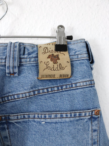 Vintage 80er 90er DIESEL Saddler Jeans Hose gerades Bein hellblau Denim W29