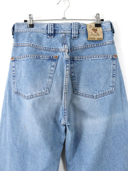 Vintage 80er 90er DIESEL Saddler Jeans Hose gerades Bein hellblau Denim W29