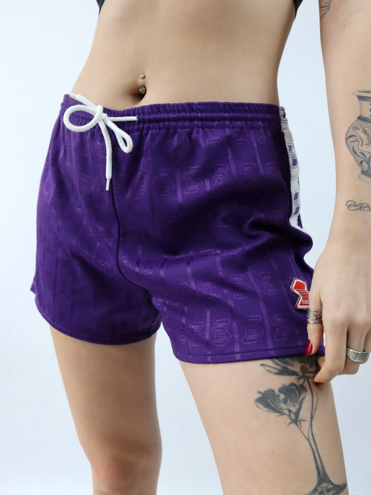 Vintage 80er 90er ABM Shorts kurze Hose lila metallic XL
