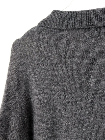 Vintage 80er 90er STEFANEL Wollpullover Kragen kariert Wolle 50 L