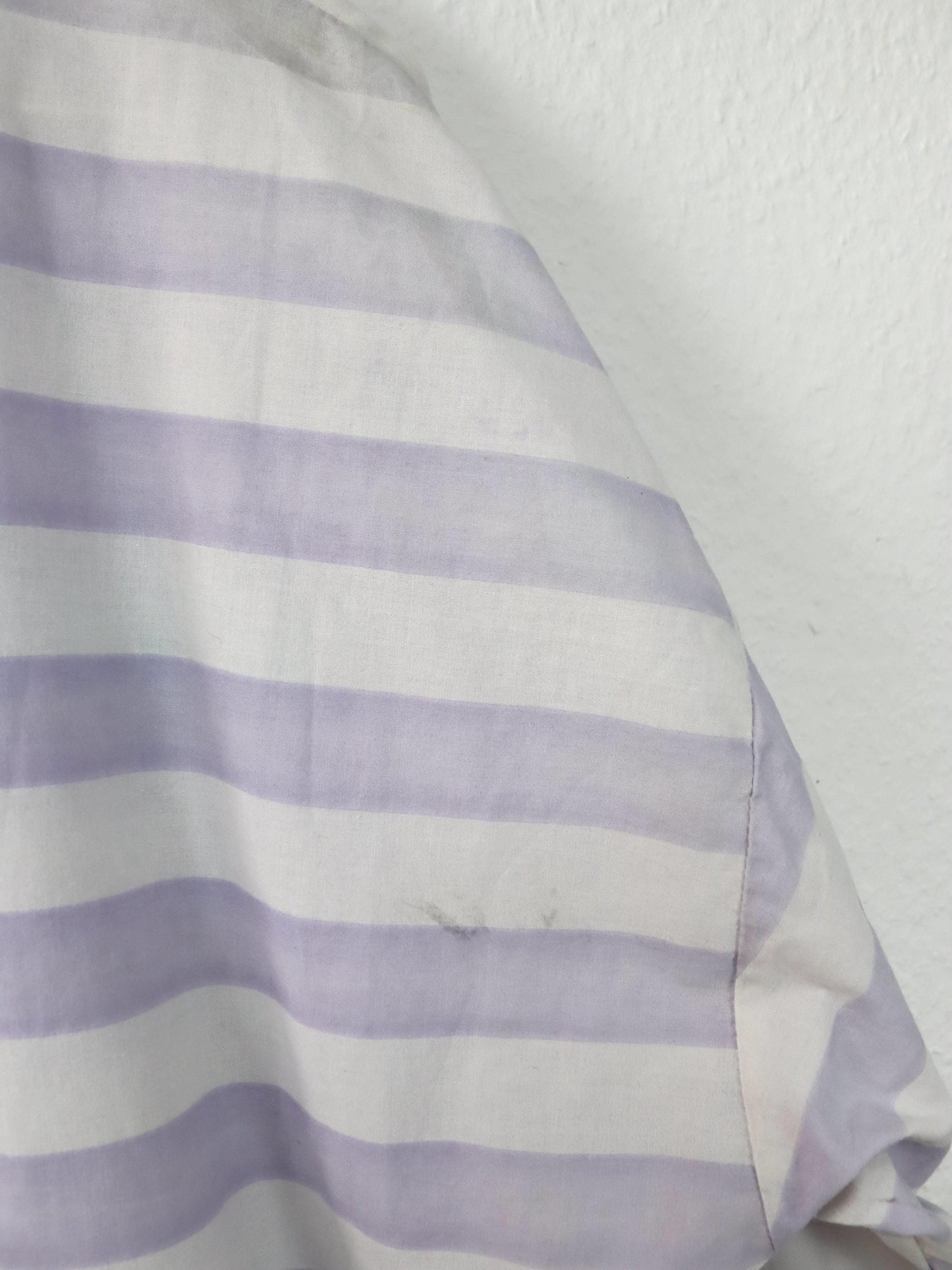 Vintage 80er 90er IN TIME T-Shirt kurzarm gestreift Print weiß rosa L