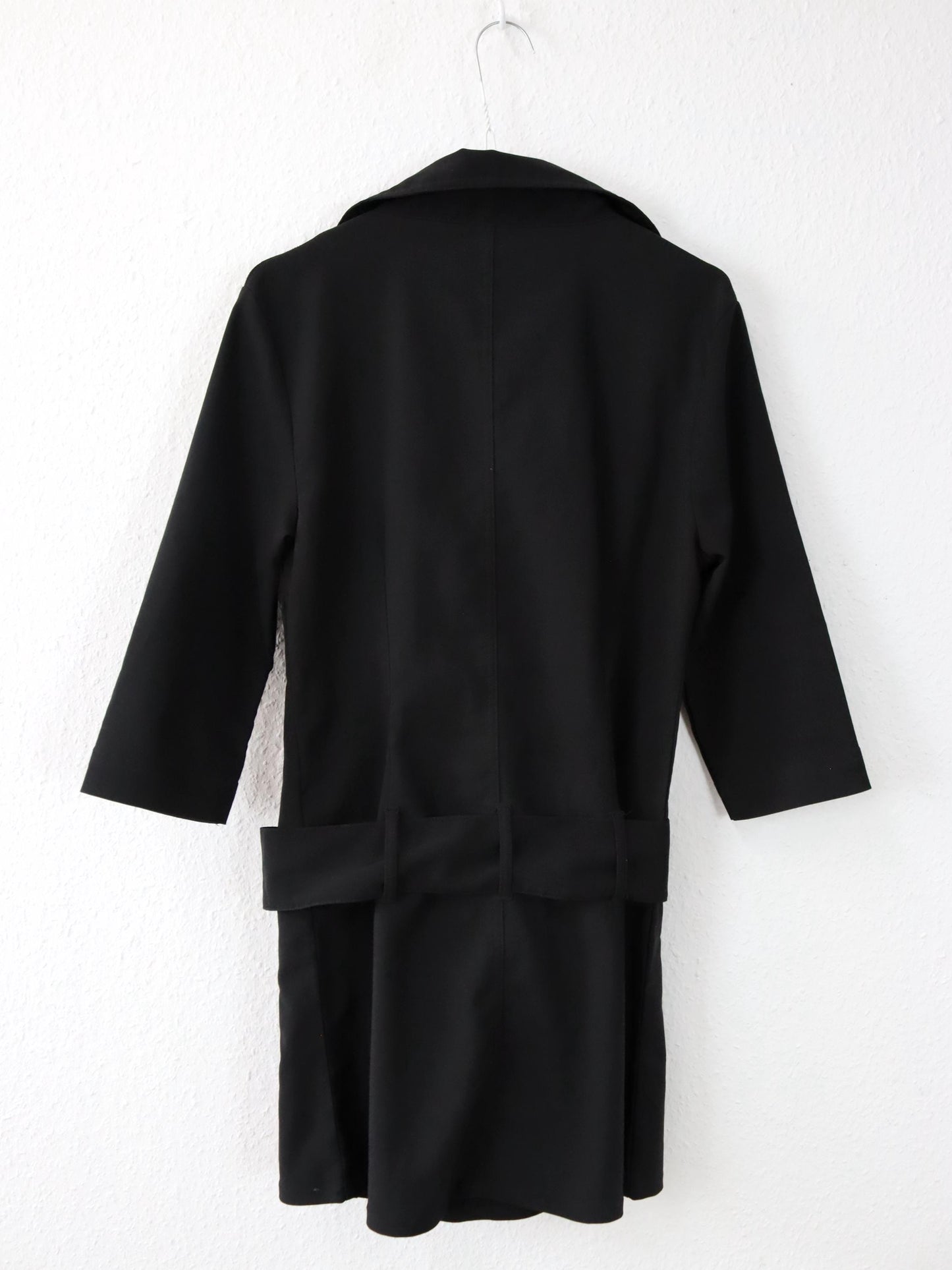 Vintage 90er 00er Y2k X-MAIL Minikleid Kleid Reißverschluss Gürtel schwarz 38