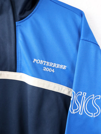 Vintage 00er Y2k ASICS Sweatshirt Pullover blau Ponterrese 2004 M