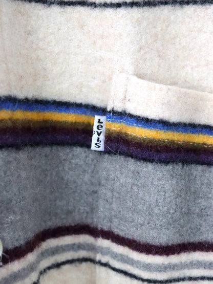 Vintage 80s 90s LEVIS Wool Shirt long sleeve wool striped XL