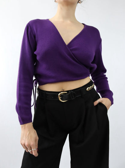Vintage 00s Y2k ZIPCODE Cardigan Wrap Cardigan purple S