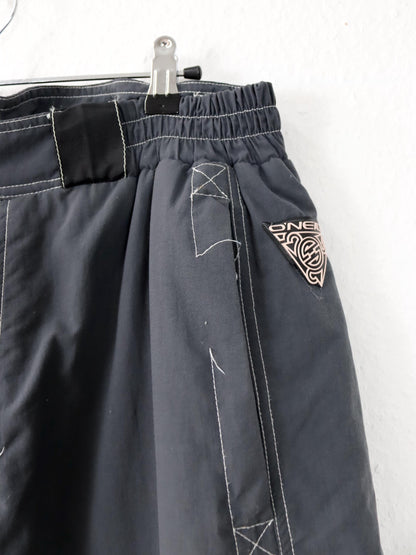 Vintage 90er 00er ONEILL Snowboardhose Skihose Baggy Pants schwarz grau 52 L