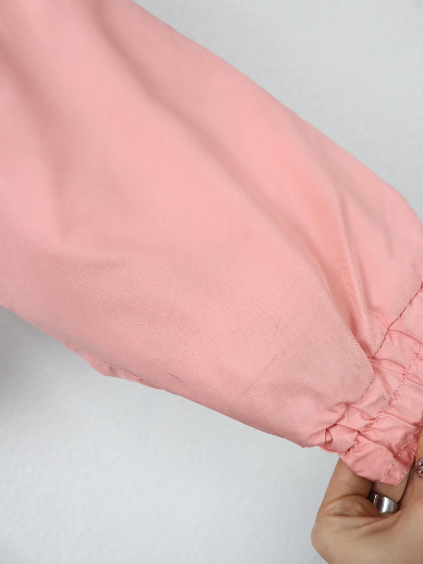Vintage 80er 90er ELLESSE Winterjacke Skijacke gefüttert Kapuze rosa blau türkis M