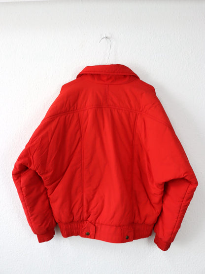 Vintage 80s 90s ELLESSE Winter Jacket Shoulder Pads Lined Red 48 M