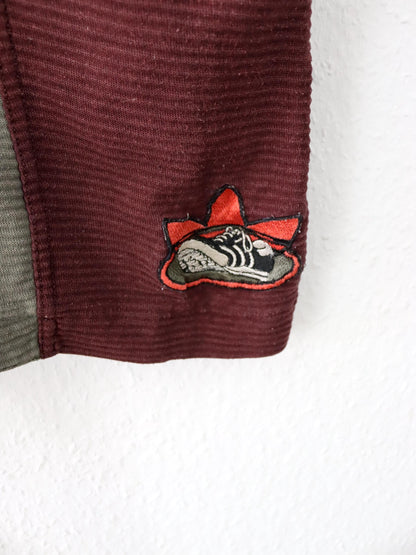Vintage 80s 90s ADIDAS Polo Shirt T-Shirt Zipper Patch 164 S
