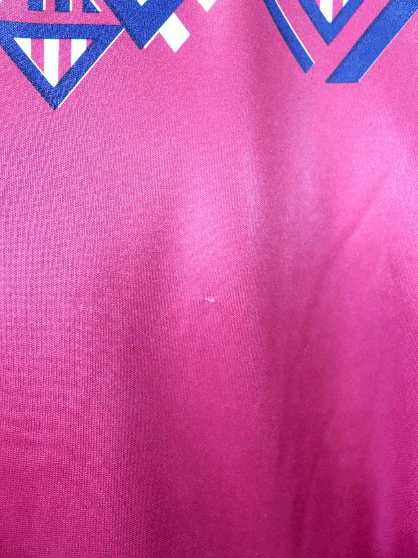 Vintage 80s 90s BASRY Jersey long sleeve crazy pattern red white L
