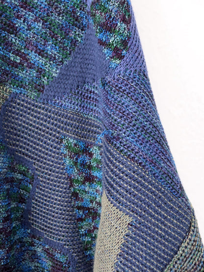 Vintage 80s 90s ENZO LORENZO Cardigan crazy pattern 50 M/L