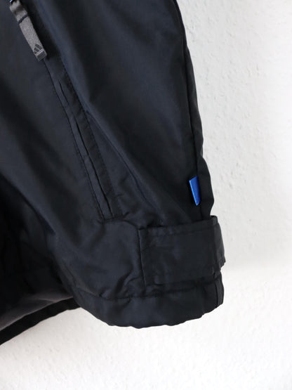 Vintage 80s 90s ADIDAS jacket lightly lined collar black blue D6 M