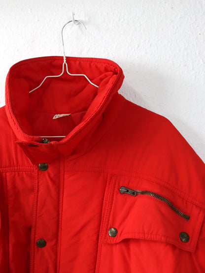 Vintage 80s 90s ELLESSE Winter Jacket Shoulder Pads Lined Red 48 M