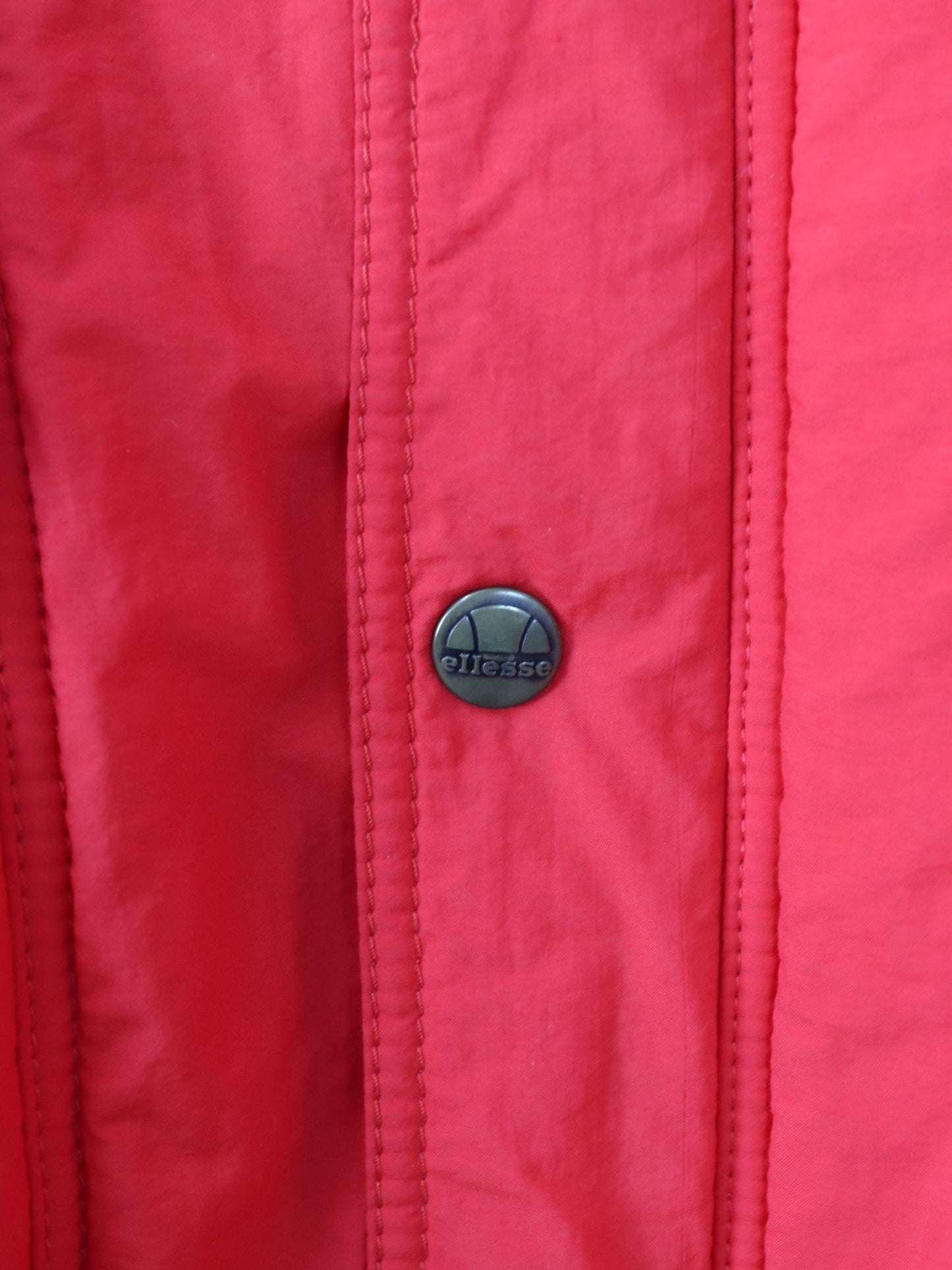 Vintage 80s 90s ELLESSE Winter Jacket Shoulder Pads Lined Red 48 M